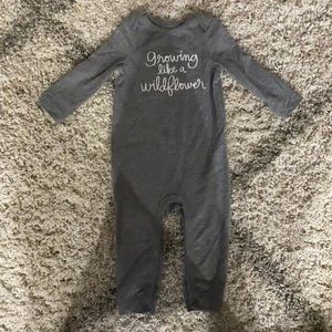 12 Month Footless Long Sleeve Wildflower Jumpsuit